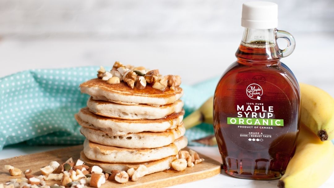 Pancakes con sciroppo d'acero